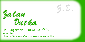 zalan dutka business card